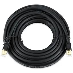 Патч-корд литий VEGGIEG, CCA, SSTP, RJ45, Cat.8, 10m, чорний