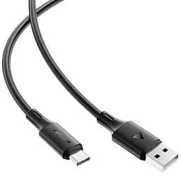 Дата кабель Acefast C17-04 USB to Type-C 3A (1.2m) Black - мініатюра 3