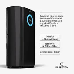 Осушувач повітря Klarstein DryFy Pro Connect 20 (10045550) Чорний - мініатюра 2