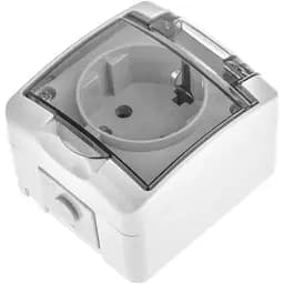 Розетка із заземленням Brille HB-1RW (42-255)