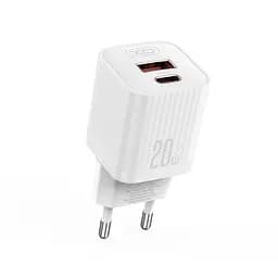 Мережевий зарядний пристрій XO L147(EU) PD20W 1USB-A+1USB-Charger Білий - мініатюра 3