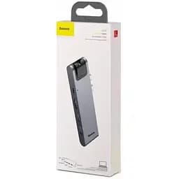 Концентратор Baseus USB-C Thunderbolt 7-in-1 2xUSB 3.0 + 1xUSB-C PD + HDMI 4K60Hz + SD/TF + 1xRJ45 1000Mbps gray (CAHUB-L0G) - мініатюра 4
