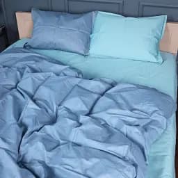 Пододеяльник MirSon Сатин 22-1384 Geometric Green Waves 200х220 см (2200010472264)