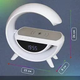 Bluetooth-колонка світильник із бездротовою зарядкою світильник нічник G-Smart 5W BT 3401 - мініатюра 5