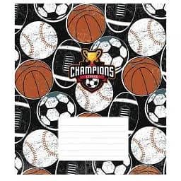 Зошит учнівський Школярик Champions 024-3342K-1 в клітинку 24 аркушів