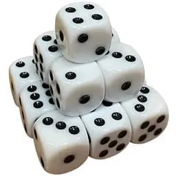 Настольная игра Games 7 Days Кубик D6 с точками (белый) , 1 шт. (g7dd6dotswhite)