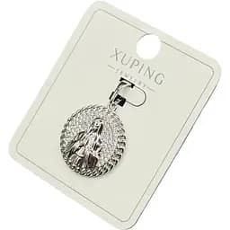 Релігійний кулон-медальйон Xuping Діва Марія сріблястого кольору з кристалами