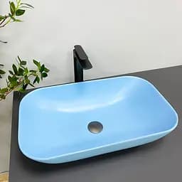 Умивальник VBI Avezzano blue matt накладний VBI-014403, Синий - мініатюра 3
