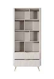 Стелаж Perfect Home Ланте / Lante 2S з 2 шухлядами і золотими ніжками Беж (PFH-091103) - мініатюра 6