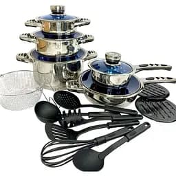 Набір каструль з кришками та сковородою German Family GF-2057, 21 предмет