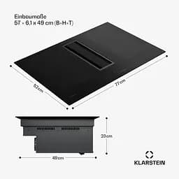 Варильна поверхня індукційна з витяжкою Klarstein Chef-Fusion DownAir (10045557) - мініатюра 3