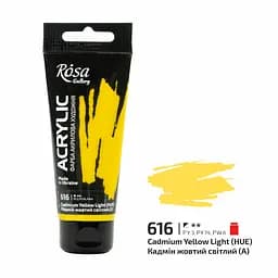 Краска акриловая Кадмий желтый светлый (616) 60 мл Rosa Gallery