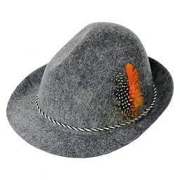 Шляпа серая с перьями