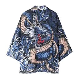 Плащ Хаори Накидка в японском стиле Дракон Dragon H N D 03
