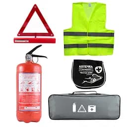 Обов'язковий аварійний набір техдопомоги CarLife Економ для авто + сумка (na_87)