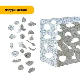 Дерев'яний фігурний пазл Суль, А3, Картонна коробка 200 елементів - мініатюра 3