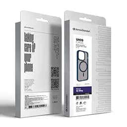 Чехол для Apple iPhone 13 Pro, Uniq MagCase, синий, противоударный, панель-накладка с MagSafe, ударопрочный TPU+PC, с магнитом MagSafe, поддержка полноценной беспроводной зарядки, ArmorStandart (ARM75305) - мініатюра 6
