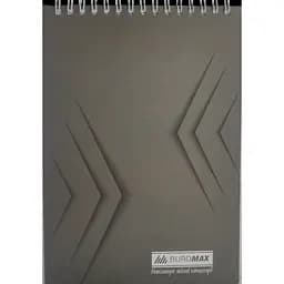 Блокнот на пружині зверху Buromax Monochrome Jobmax А-5, 48 аркушів сірий (BM.2474-09)