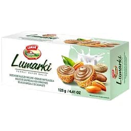Цукерки вафельні Lumar Lumarki у шоколадній пудрі з кремом з лісового горіха 112.5 г