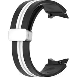 Ремешок для Samsung Galaxy Watch 5 44mm - черно-белый ширина крепления 20мм силикон Watchbands Cls-line (W15-9WB61136966)