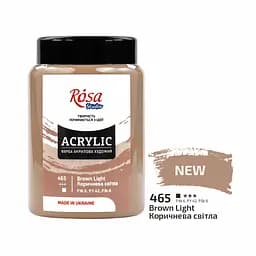 Краска акриловая Rosa Studio Коричневая светлая 465, 400 мл CD