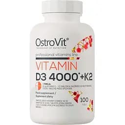 Вітамінний комплекс OstroVit Vitamin D3 4000 + K2 100 таблеток