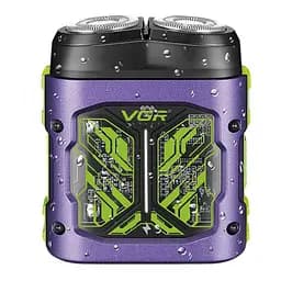 Електробритва VGR V-344 GREEN, роторна, 8000 RPM, вологостійка Фіолетова