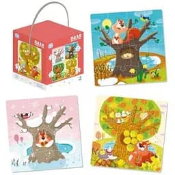 Пазли 4 в 1 DoDo Toys Пори року з 12, 16, 20 та 24 елементи (300125)