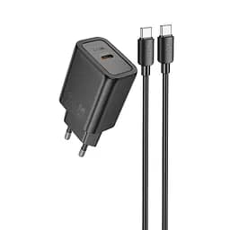 СЗУ Hoco N60 Gentle PD20W (1USB-C) + кабель Type-C to Type-C