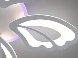 Стильна стельова LED-люстра для спальні та вітальні Diasha 8166/5WH біла, квітка, 80 Вт, 64 см, 10-16m2 - мініатюра 5
