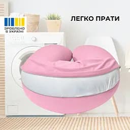 Подушка для вагітних та годування Sei Design трикотаж гіпоалергенна, наволочка з бавовни на блискавці пудра 30 х 190 см (8000036178*003) - мініатюра 2