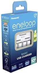 Зарядний пристрій Panasonic K-KJ61MCD40USB Basic USB Charger + Eneloop NI-MH AA 2000 MAh 4 шт. - мініатюра 3