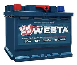 Автомобільний акумулятор WESTA 50 Ah / 480 A Premium R правий плюс (207x175x190) WPR500