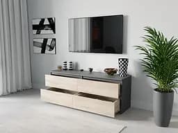 ТБ тумба Moreli ST-223 Ш1400/В530/Г400 Антрацит-Дуб сонома - мініатюра 2