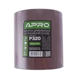 Папір шліфувальний Apro P320 рулон 200мм х 50м на тканинній основі 30412 - мініатюра 2