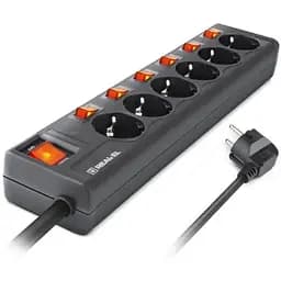 Фильтр питания REAL-EL RS-6 Extra 3 м черный (EL122300002)
