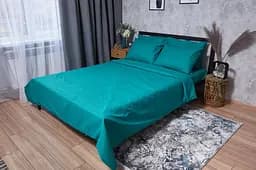 Комплект постільної білизни Moon&Star Бязь Gold Люкс Green Deep King Size 220x240 наволочки 2х70х70