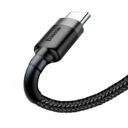 Кабель Baseus Cafule Cable USB для Type-C 2A 3m Black/Grey (CATKLF-UG1) - мініатюра 3
