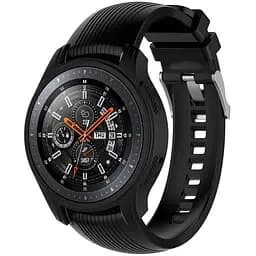Чехол для Samsung Galaxy Watch 46mm Silver SM-R800 – черный силикон Watchbands (WB0016CASEBLACK46S)