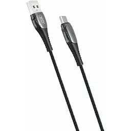 Кабель XO NB145 Smart Chipset Auto Power-off USB Cable for type C Чорний
