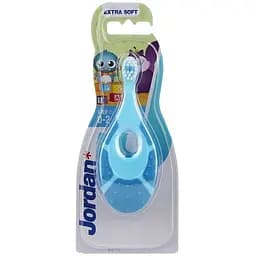 Детская зубная щетка Jordan Step 1 экстрамягкая 0 - 2 года синяя с голубым (6220100)
