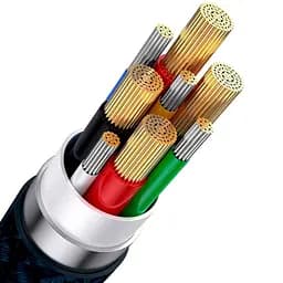 Кабель Baseus Flash Series Ⅱ 3-in-2 Cable USB+Type-C to MicroUSB+Lightning+Type-C 100W 1.2m CASS030103 Blue - мініатюра 5