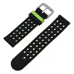 Подвійний ремінець з перфорацією для годинника Garmin Vivoactive 4 Black Green - мініатюра 5