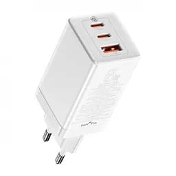 Сетевое зарядное устройство Baseus GaN3 Pro Fast Charger 2C+U на 65W (CCGP050102) блок белый - мініатюра 2