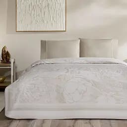 Постільна білизна з жаккардовим покривалом-піке Idore Tas / простирадло на резинці Tac pbe0051419