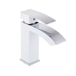 Змішувач для умивальника Qtap Swan Cascada QTSWA270CRW45568 Chrome/White Білий