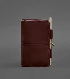 Шкіряний блокнот (Софт-бук) 3.0 бордовий Crazy Horse