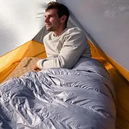 Спальник з натуральним пухом Naturehike CW400 NH18C400-D, p-р L, жовто-сірий - мініатюра 6