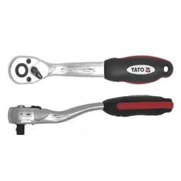 Тріcкачка Yato квадрат 1/4" L= 145 мм 72T вигнута ручка [12/24/96] (YT-0316)