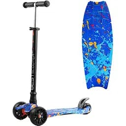 Самокат Best Scooter 75.5-87х55.5х13 см Черно-синий 000254967